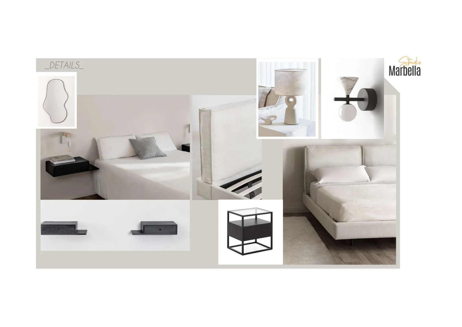 Main bedroom moodboard: Option 2 · Concept